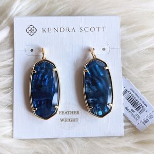 Kendra Scott Faceted Elle - Navy Abalone Gold
